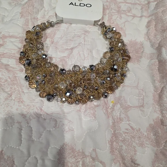 Aldo Gold and Silver Beaded Necklace - Picture 5 of 6